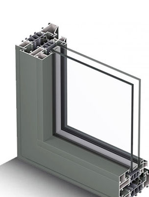 perfil vitrificado dobro do quadro de janela de alumínio da eletroforese 6061 6063
